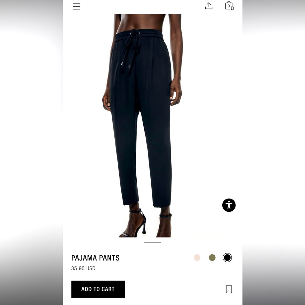 Zara pajama pants